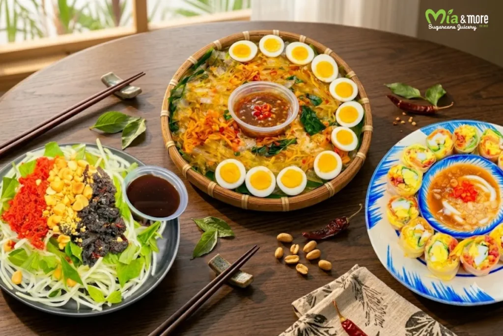 Delicious and authentic Vietnamese street food snacks