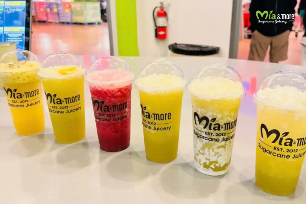 Vietnamese sugarcane juice mix with a variety of flavors at Mía & More