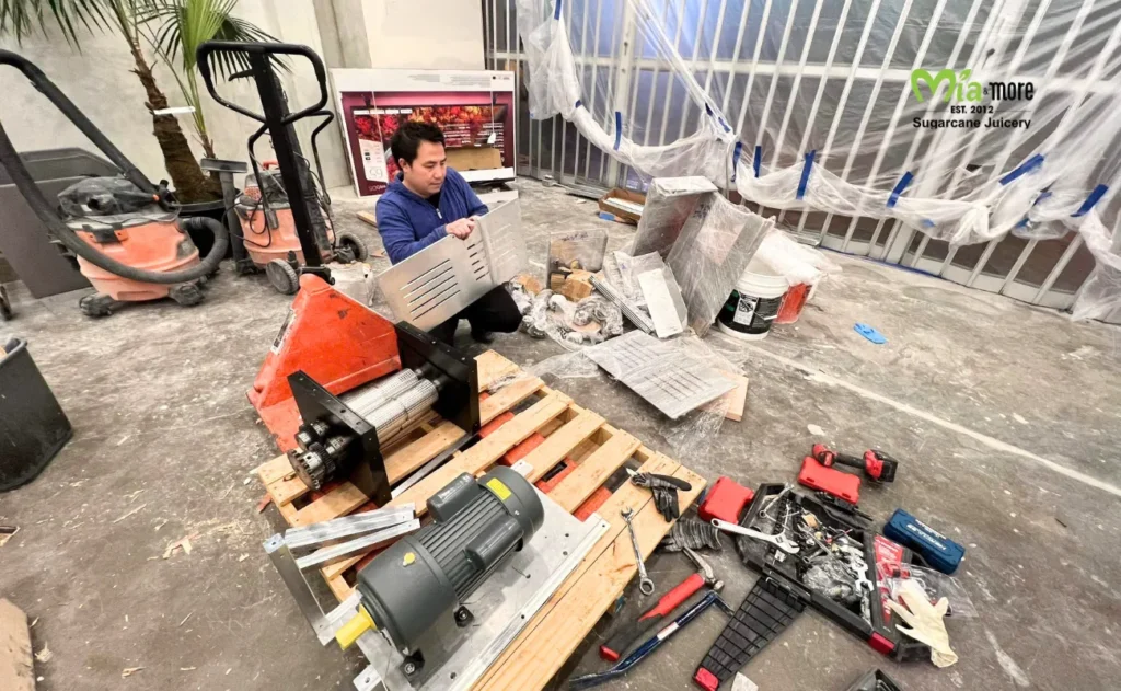 Mr. Nhat studies mechanics to make Sugarcane Juicer