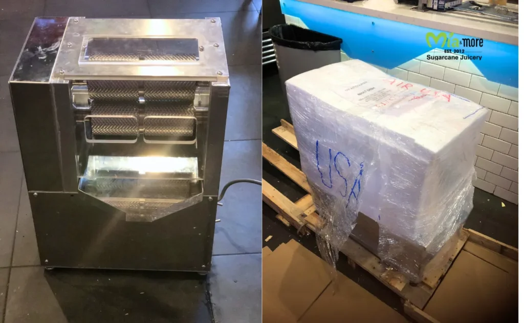 The first 'Made by Mía & More' juicer was shipped to the U.S.