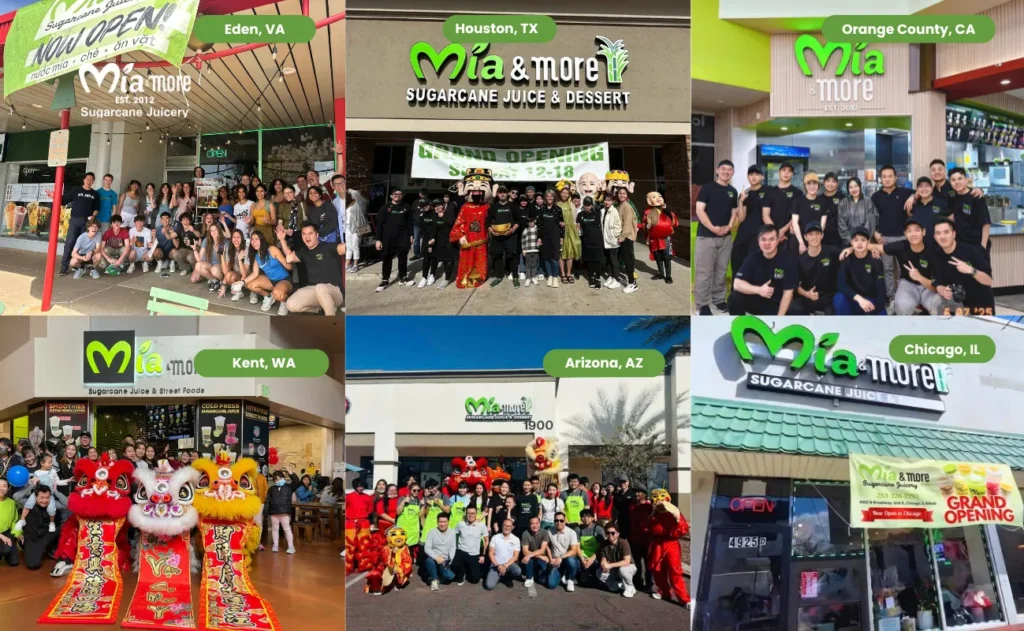 Mía and More journey: Mía and More locations across multiple U.S. states