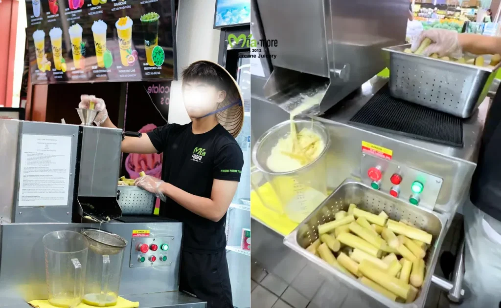 Staff performing the Press-to-Order process at Mía & More